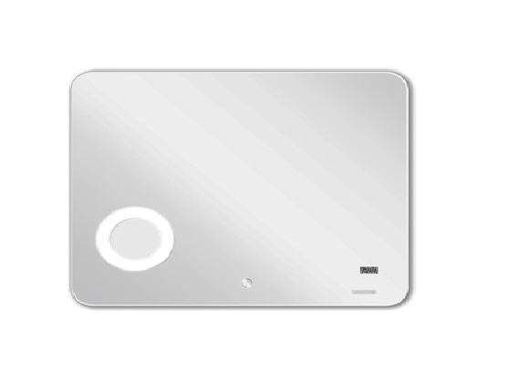 Зеркало "ЭЛИО 1000" с подсветкой, электронными часами и увеличительным зеркалом