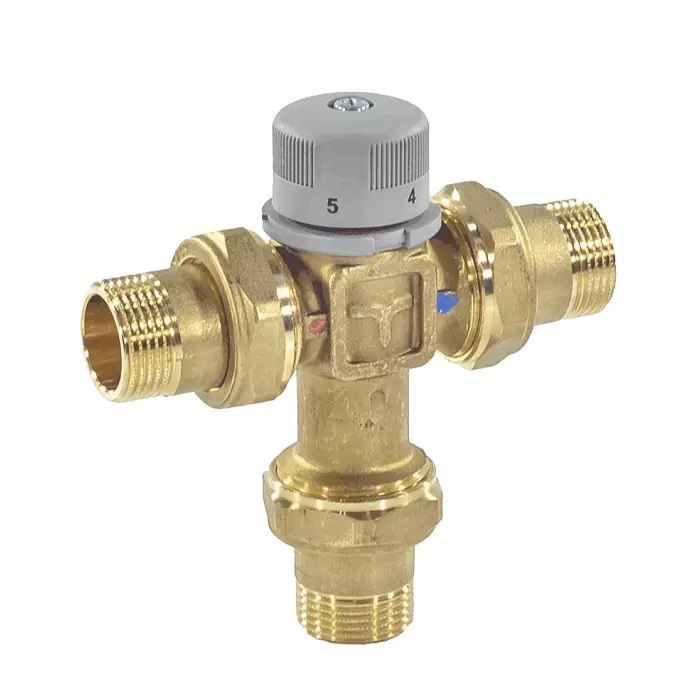 Клапан термостатический смесительный для сантехнических систем, с ручным приводом, Ду 3/4" ш/ш, Kvs=2 м3/ч, до +85 oC, Tн=30-60C Icma Клапан термостатический смесительный для сантехнических систем, с ручным приводом, Ду 3/4" ш/ш, Kvs=2 м3/ч, до +85 oC, Tн=30-60C Icma