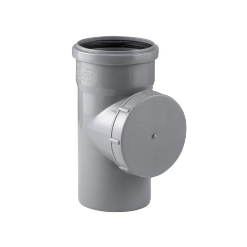 Ревизия Ду 110 серая безнапорная для внутренней канализации