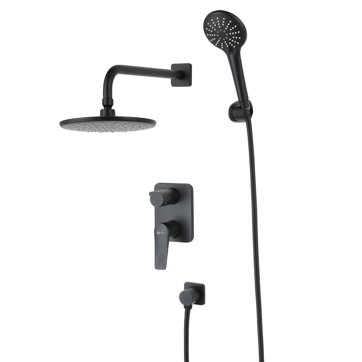 Смеситель LEMARK BRONX для душа встраиваемый с дополнительной 3-функциональной лейкой, черный