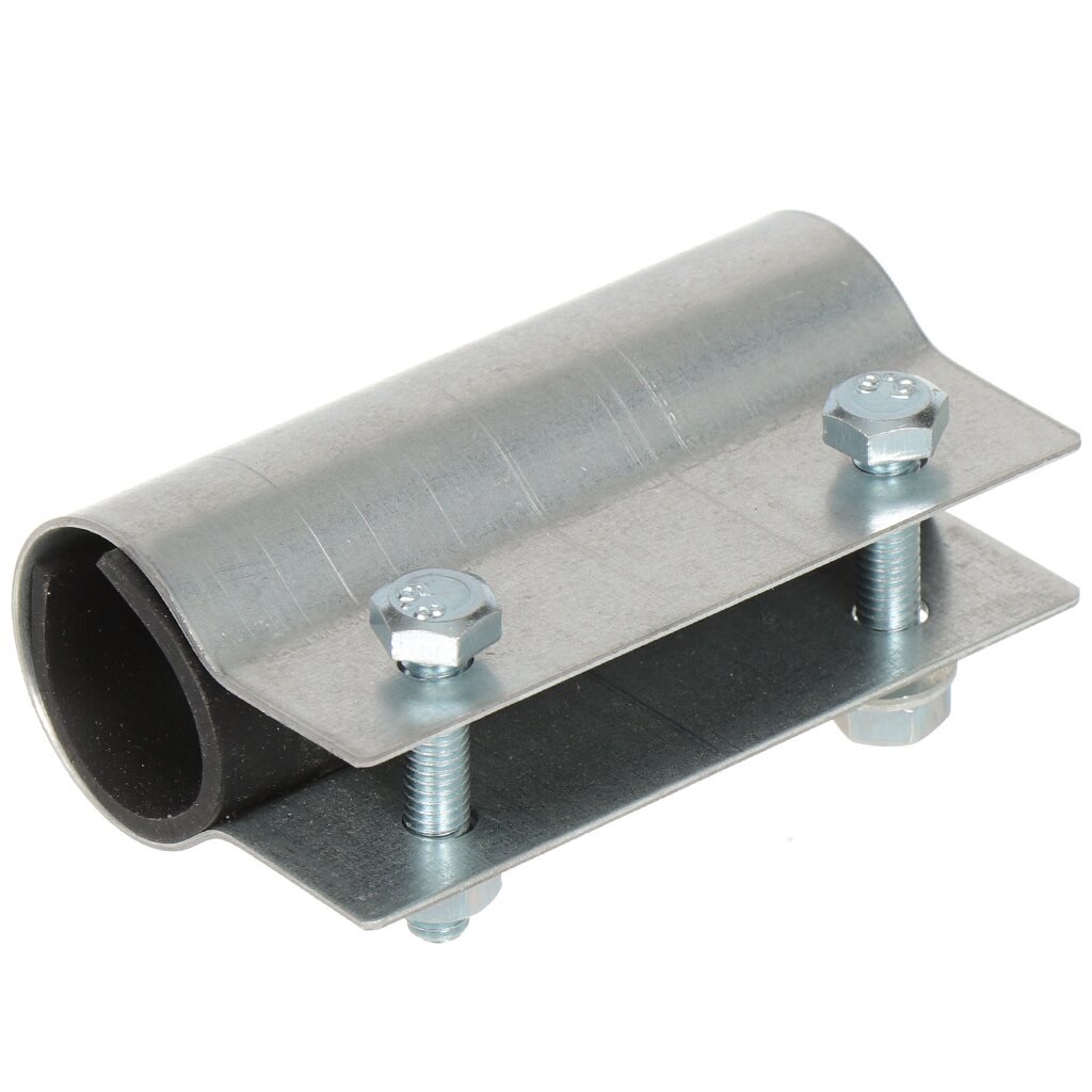 Хомут ремонтный 1" оцинкованный (ширина 80 мм, толщина 1 мм с уплотнительной резинкой)