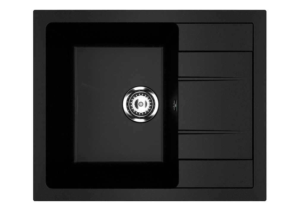 Мойка Ulgran U-607-344 ультра-черная 610х500мм