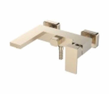 Смеситель для ванны, короткий излив, 3-реж.лейка, нерж.сталь SUS 304, цвет золотой сатин Accoona A63208AW