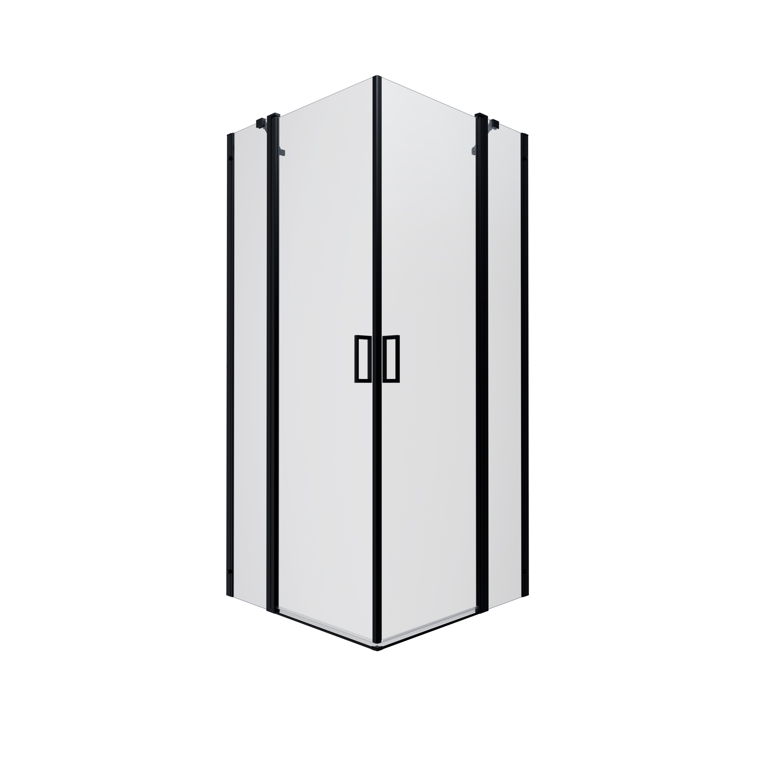 Душевая ширма ТАУ-БЛЭК 900х900 квадрат, стекло прозрачное, профиль черный ТРИТОН (2места)