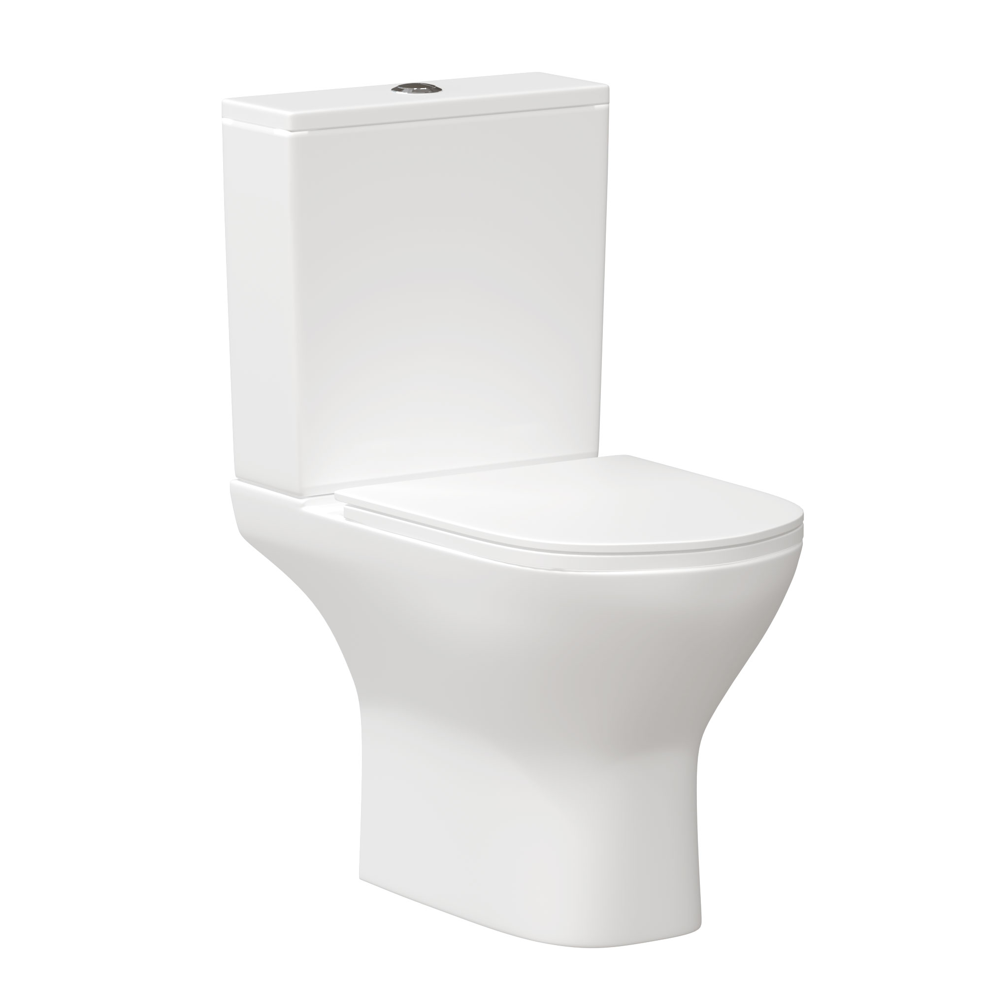 Унитаз напольный безободковый Triton-Pro Astro AO-2345, 610*385*800 мм, горизонтальный выпуск, быстросъемное сиденье с функцией плавного опускания, 2-режимная арматура