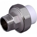 БЕЛЫЙ Муфта PP-R 25х3/4" НР разъем