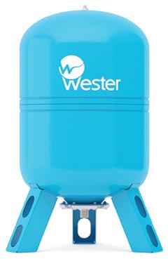 Мембранный напорный гидробак для водоснабжения WAV-150 вертикальный синий, 150л, 10атм, 1", 495х1059 мм