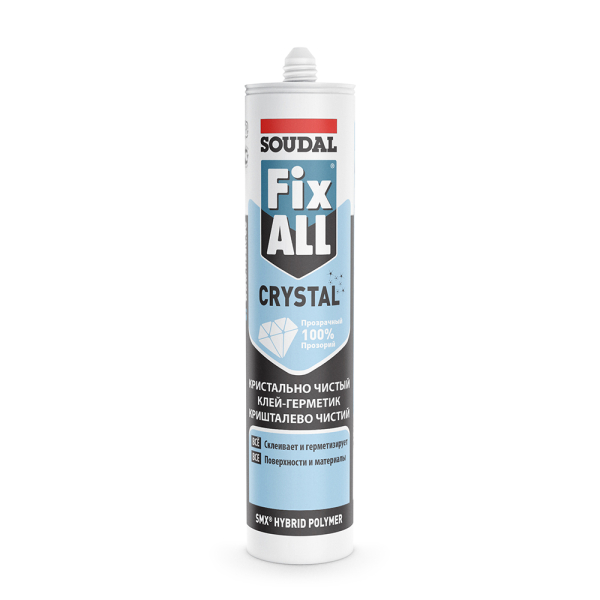 Клей-герметик Fix All Crystal 290 гр прозрачный