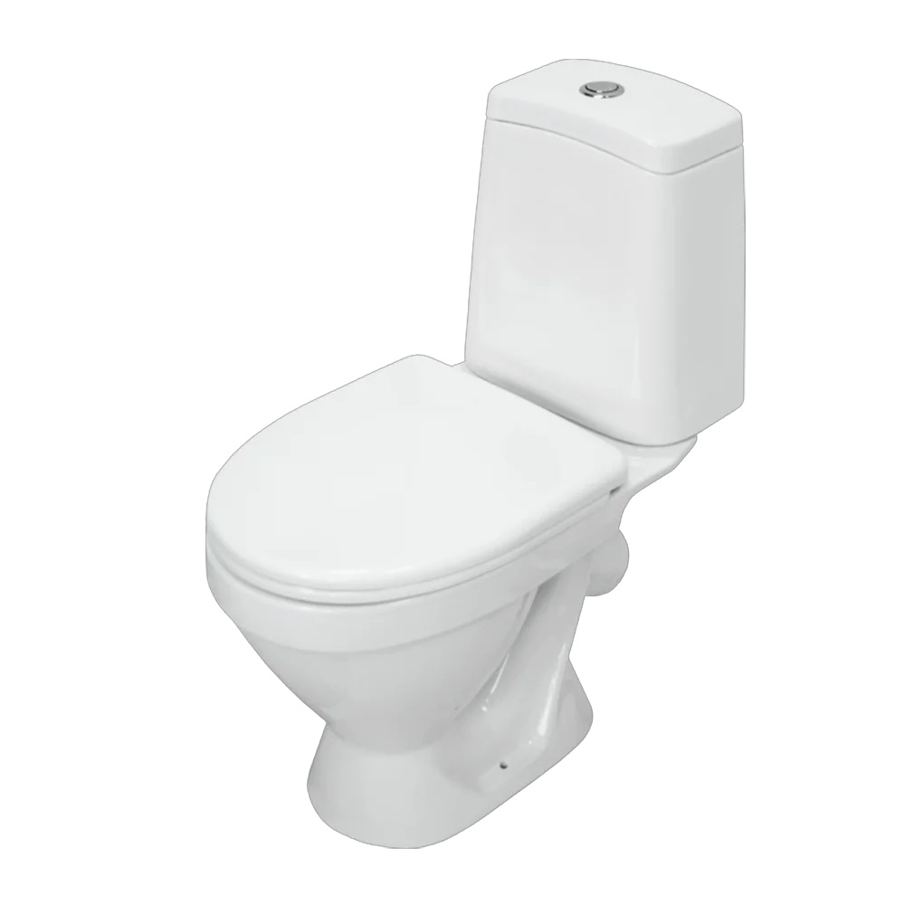 Унитаз-компакт "ЛАДА" Стандарт 344х612х780 мм Белый (S1WC.CC/Lada/1-P/WHT.G/S1) SANITA