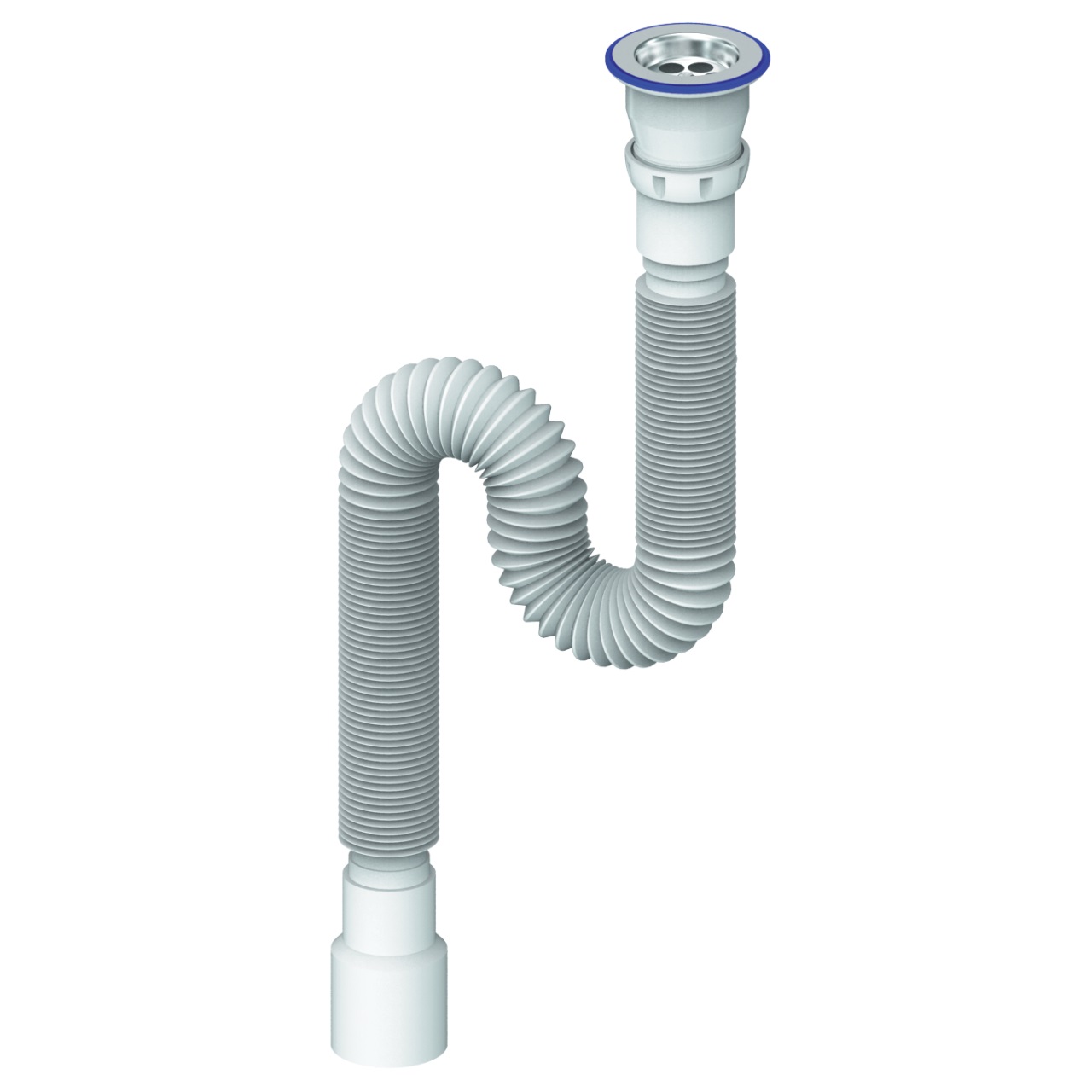 Сифон гофрированный для мойки/умывальника 1 1/2х40/50 L=1200мм Unicorn