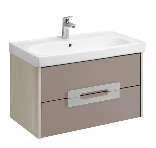 Тумба под раковину Aquaton Ар-Деко 85 2 ящика, 450х806х453 мм, цвет кашемир, под умывальник Нео Классик Тумба под раковину Aquaton Ар-Деко 85 2 ящика, 450х806х453 мм, цвет кашемир, под умывальник Нео Классик