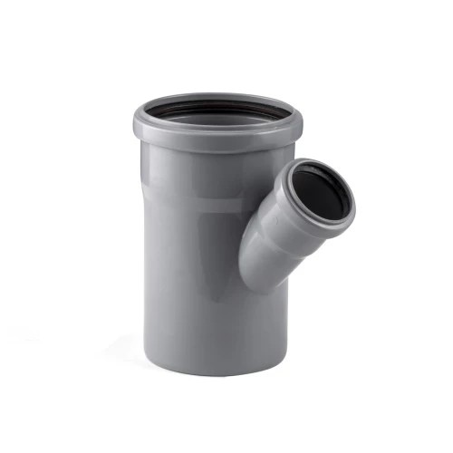 Тройник 110/50 45 гр. серый безнапорный для внутренней канализации