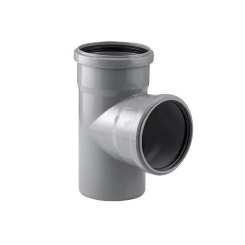 Тройник 110/110 87 гр. серый безнапорный для внутренней канализации