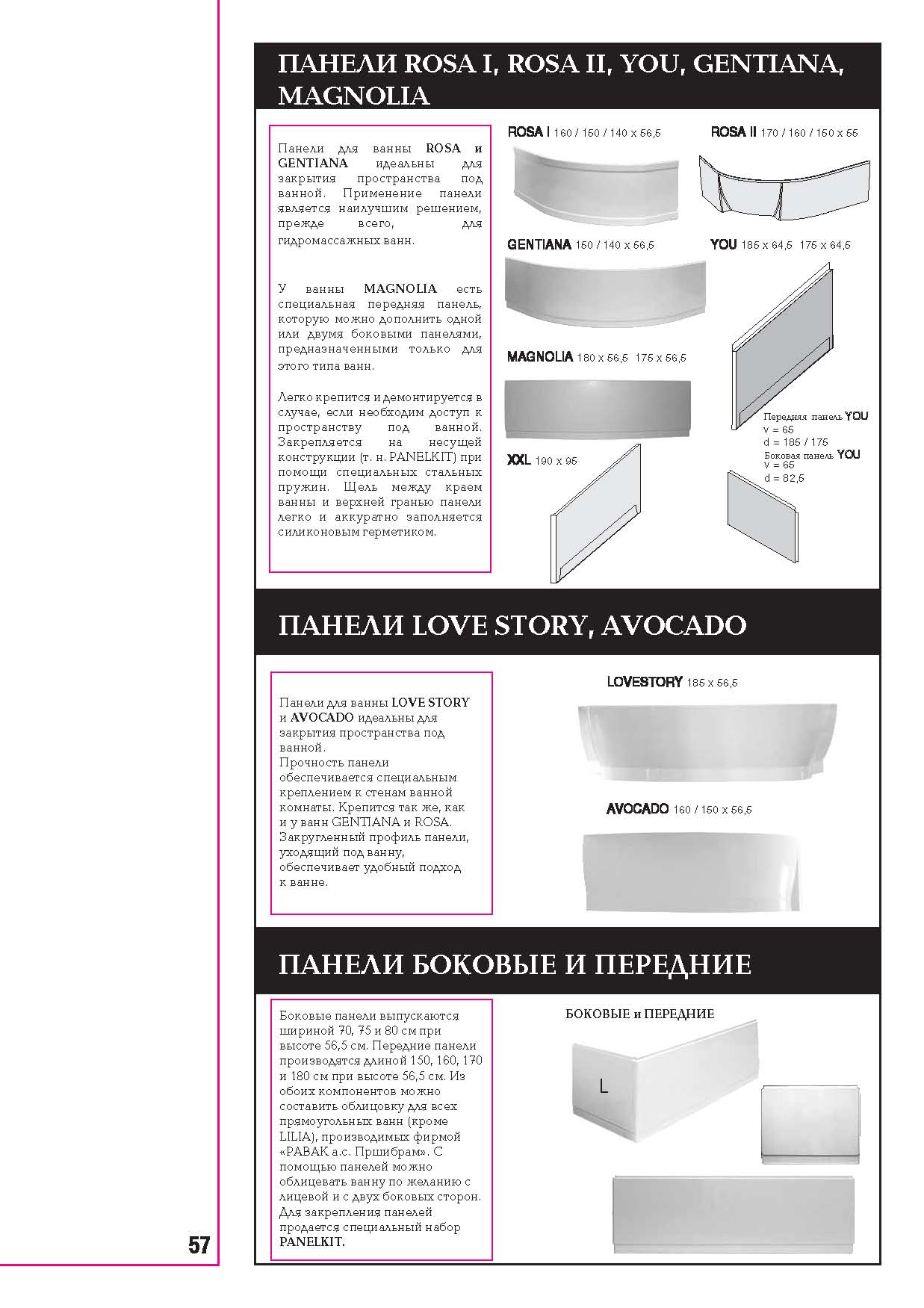Панель фронтальная A U 150см RAVAK Панель фронтальная A U 150см RAVAK
