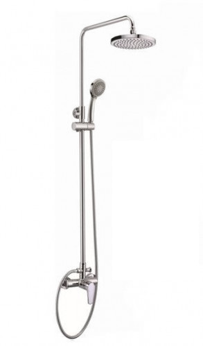 Душевая система "Смарт-Инлайн" со смесителем ванна/душ (штанга, 3-функц.лейка, верхний душ ф200мм, шланг)