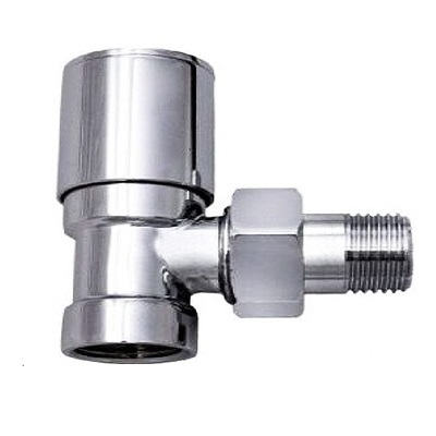 Вентиль регулировочный угловой хромированный ВР-ВР 1/2*1/2 с седельным затвором