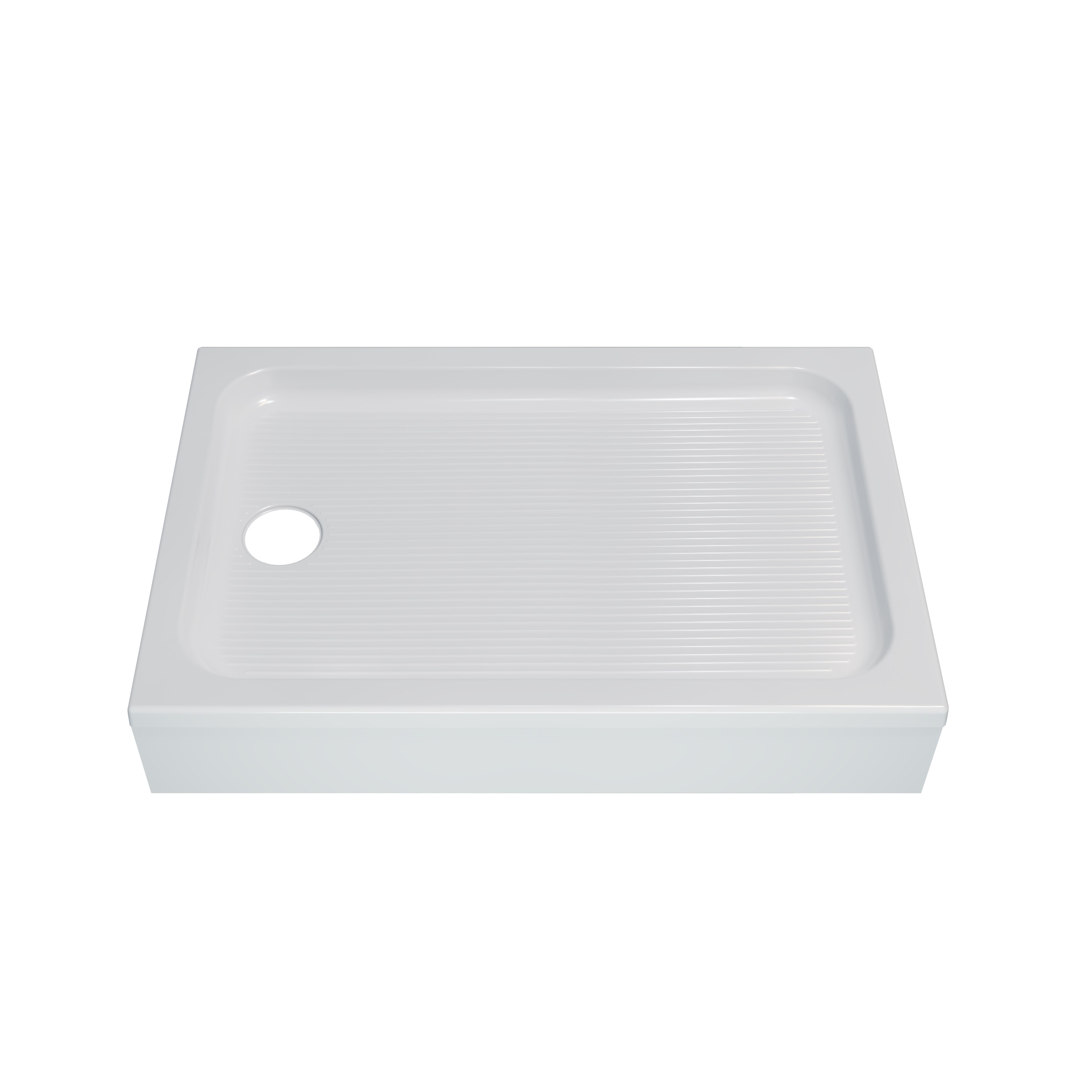 Поддон душевой акриловый 1200х800 прямоугольный низкий, в комплекте с опорой и экраном, без сифона