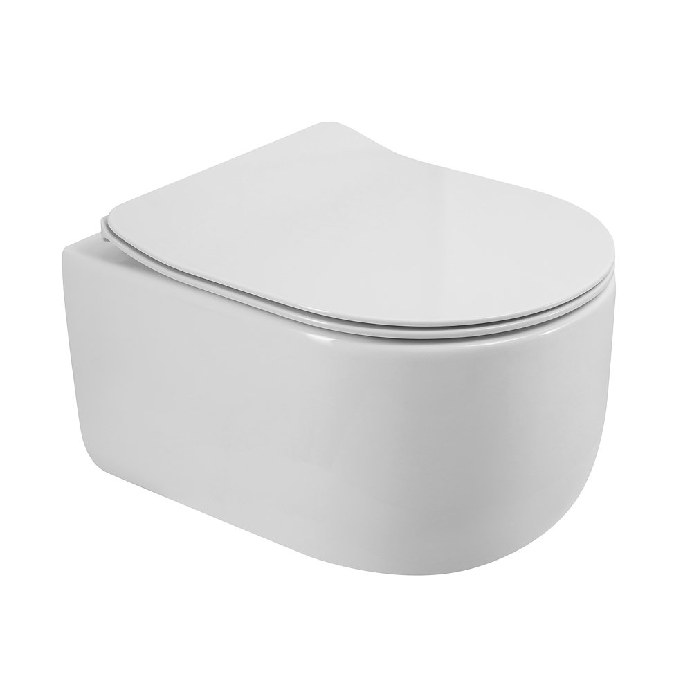 Унитаз BelBagno SOFT-TOR подвесной безободковый, смыв TORNADO P-trap, 490x360x380, цвет белый