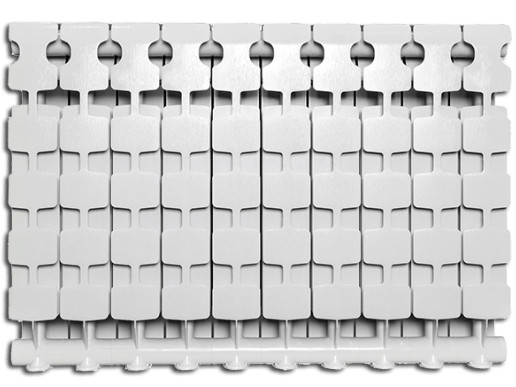 Алюминиевый секционный радиатор EXCLUSIVO B3 800/100 белый 10 секций