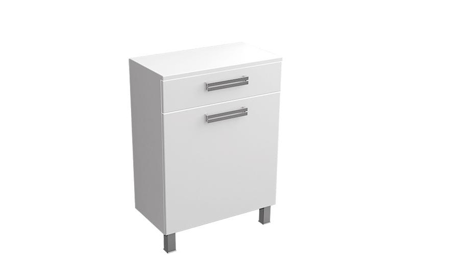 004.21.0600.201.01.01 U Ника Комод 60 белый, 1 ящик, корзина