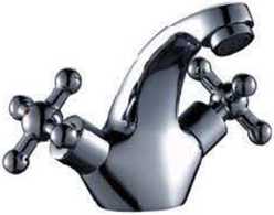 Смеситель для умывальника двуручный монолитный, RoSSinka SILVERMIX