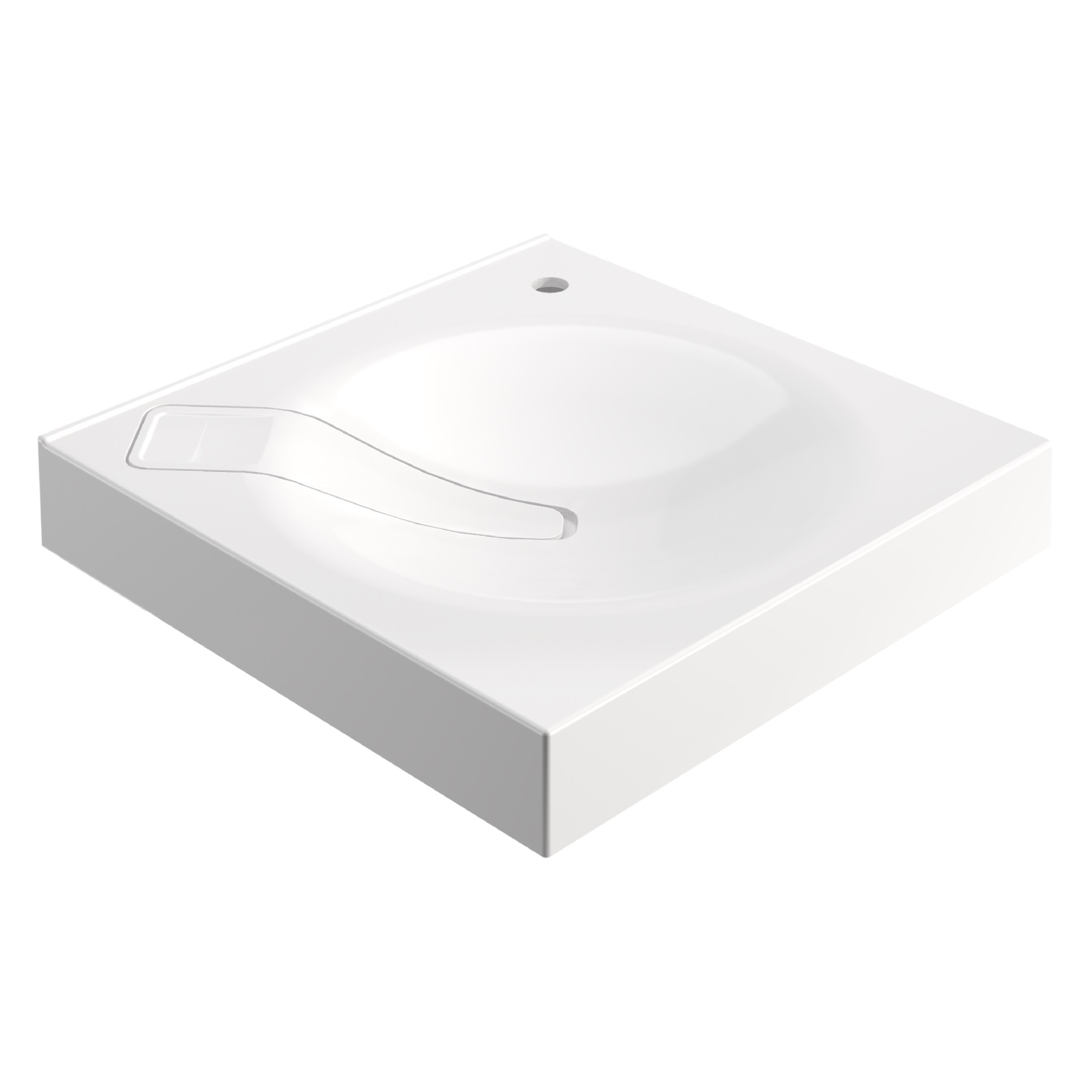 Умывальник Paola Sergio 600 на стиральную машину из литьевого мрамора 600х600х96