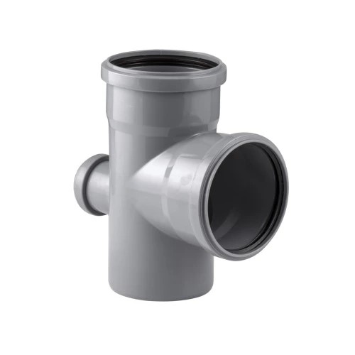 Крестовина одноплоскостная Ду 110/110/50 87 гр. серая безнапорная для внутренней канализации