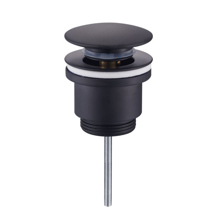 Донный клапан для раковины, d 32мм, черный, механизм click/clack RAGLO