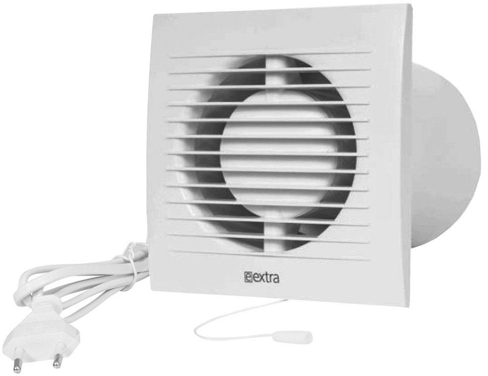 Электровентилятор с проводом и выключателем E-EXTRA, d125mm