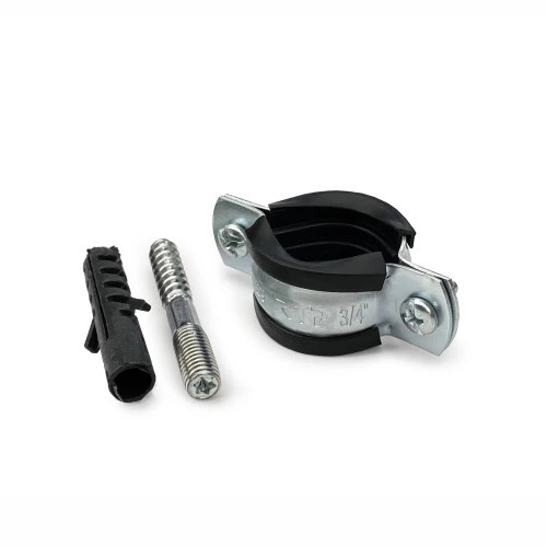 Хомут металлический 15-19 (3/8") М8, в комплекте со шпилькой/шурупом и дюбелем