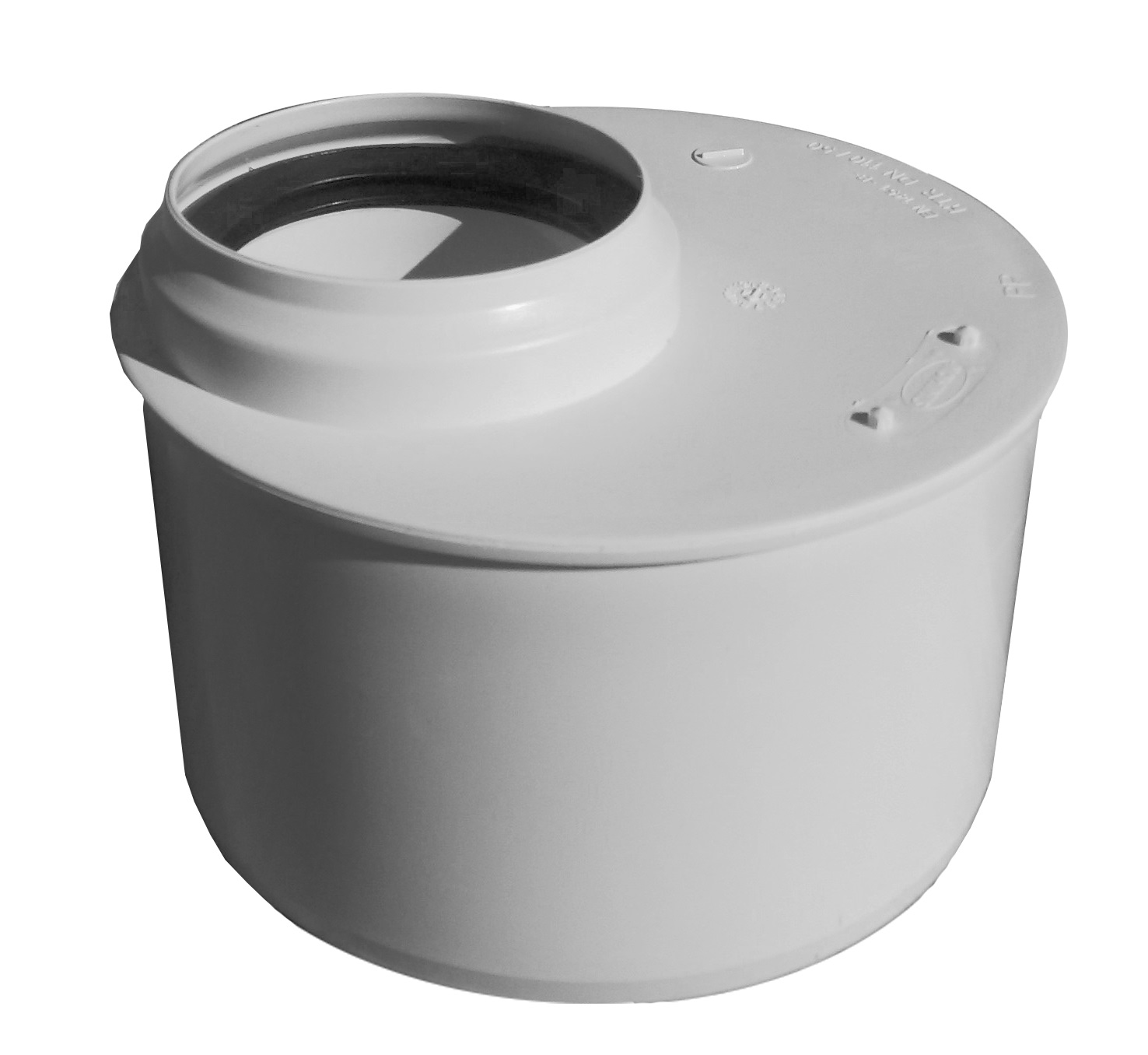 КОМФОРТ Переход эксцентрический D110*050 с пониженным уровнем шума белый безнапорный для внутренней канализации