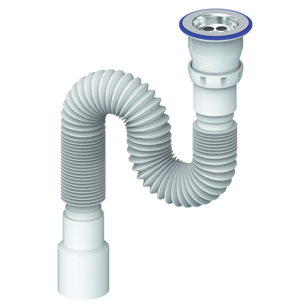 Сифон гофрированный для мойки/умывальника 1 1/2х40/50 L=800мм Unicorn