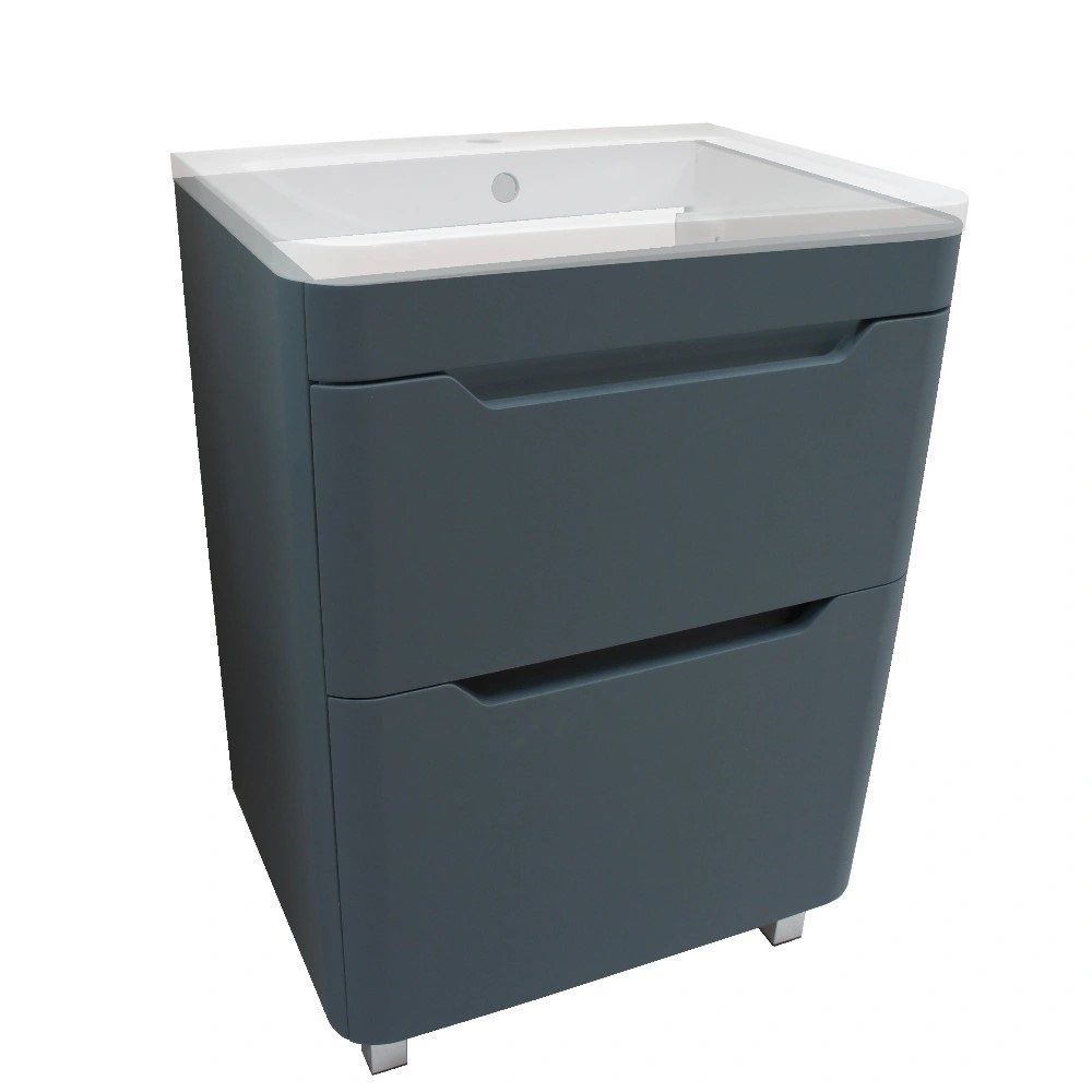 ГРАФИТ SOFT Тумба Остин 80 напольная, 2 ящика под умывальник Астория 80 ГРАФИТ SOFT Тумба Остин 80 напольная, 2 ящика под умывальник Астория 80