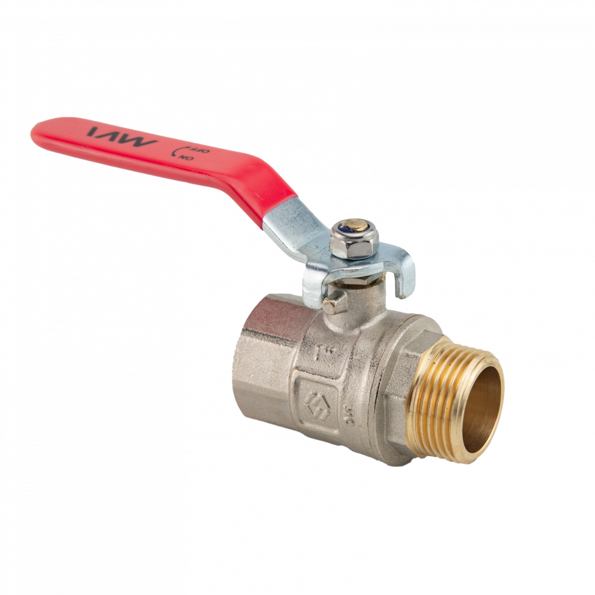 Кран шаровый латунный Ду25 полнопроходной с ручкой, г/ш, Tmax=120С, Ру40, ремонтопригодный MVI ГОСТ