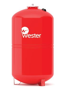 Бак расширительный мембранный для отопления WRV-100 вертикальный красный, 100л, 5 атм, 1", 495х680 мм