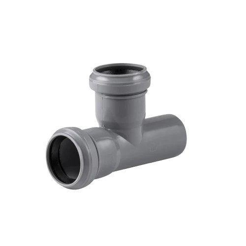 Тройник Ду 50 87 гр. серый безнапорный для внутренней канализации