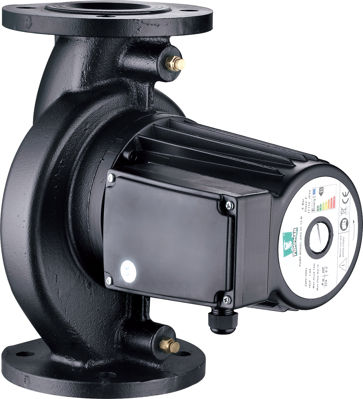 Циркуляционный насос PUMPMAN GRS65/11F (1500Вт, Hmax-11м, Qmax-750л/мин, DN65. 340мм)