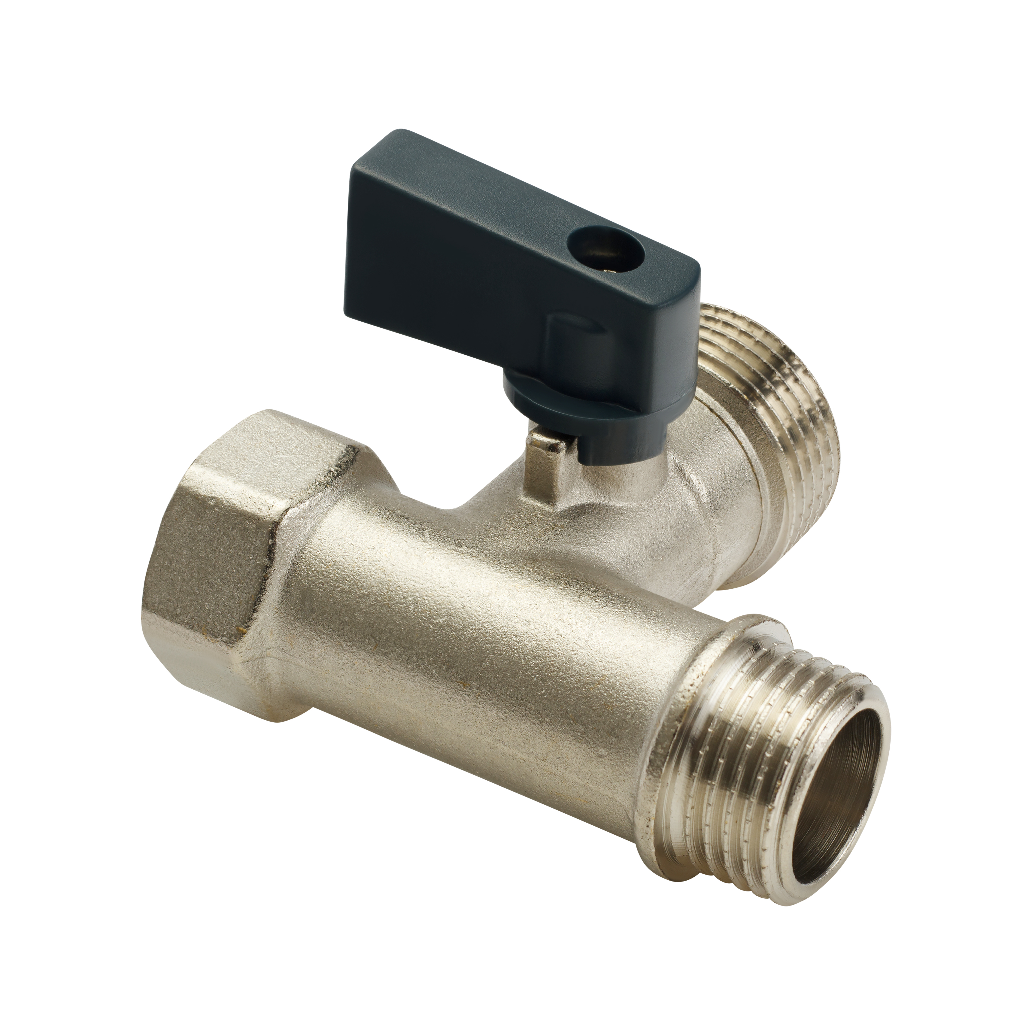 Кран шаровой 3-х проходной 1/2"х3/4"х1/2" д/стир.машин