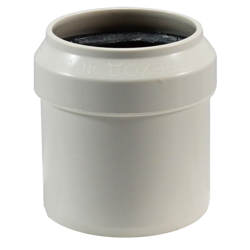 КОМФОРТ Переход прямой D050/040 с пониженным уровнем шума белый безнапорный для внутренней канализации