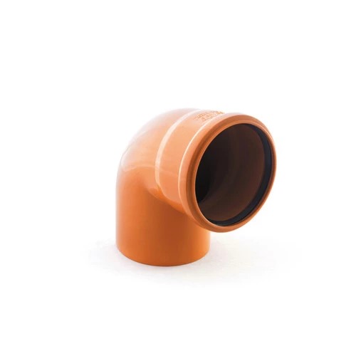 Отвод наружной канализации 110/87 с раструбом безнапорный