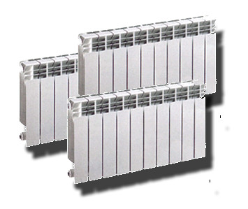 Алюминиевый секционный радиатор CALIDOR80 500/80 белый 12 секций