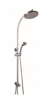 Душевая система "Смарт-Прайм" , в комплекте: штанга, ручной переключатель, 3-функц.лейка, верхний душ ф200мм, шланг