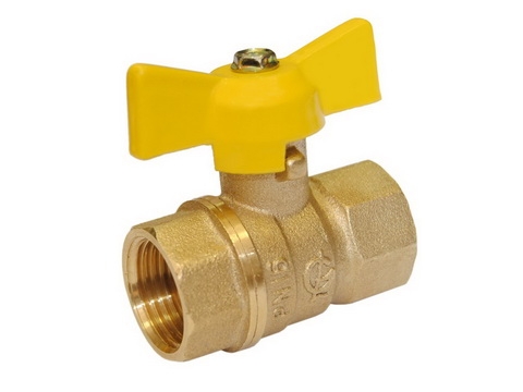 Кран шаровый газовый 15 г/г бабочка ГАЛЛОП Стандарт 115012