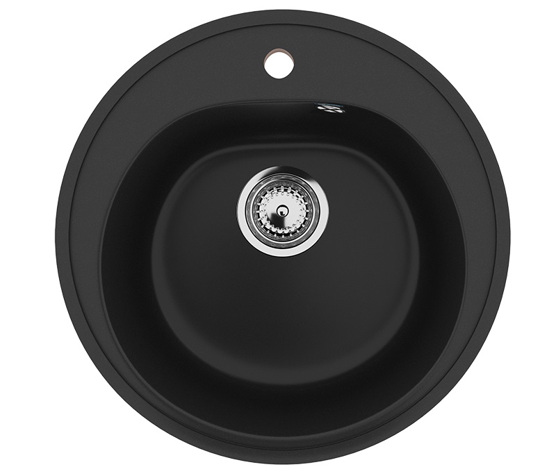 Мойка Ulgran U-101-344 ультра-черная D500мм