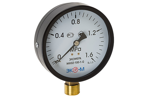 Манометр МД02-100мм 0..1,6МПа, G1/2 эконом