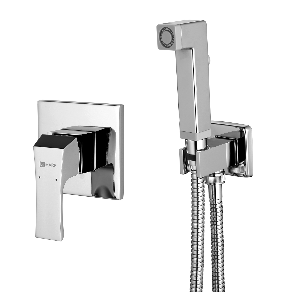 Смеситель LEMARK UNIT встраиваемый с гигиеническим душем, хром