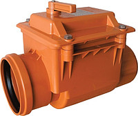 Обратный клапан канализационный Ду 160 с раструбом безнапорный для систем наружной канализации