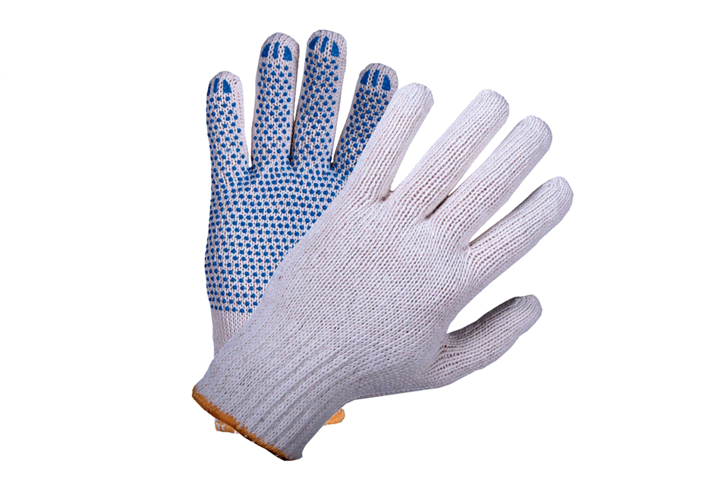 Перчатки хлопок c ПВХ 3-нитка (пара)