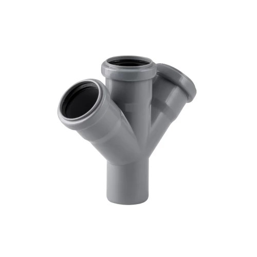 Крестовина Ду 50/50 45 гр. серая безнапорная для внутренней канализации