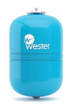 Мембранный напорный гидробак для водоснабжения WAV-24 вертикальный синий, 24л, 10атм, 3/4", 280х504 мм